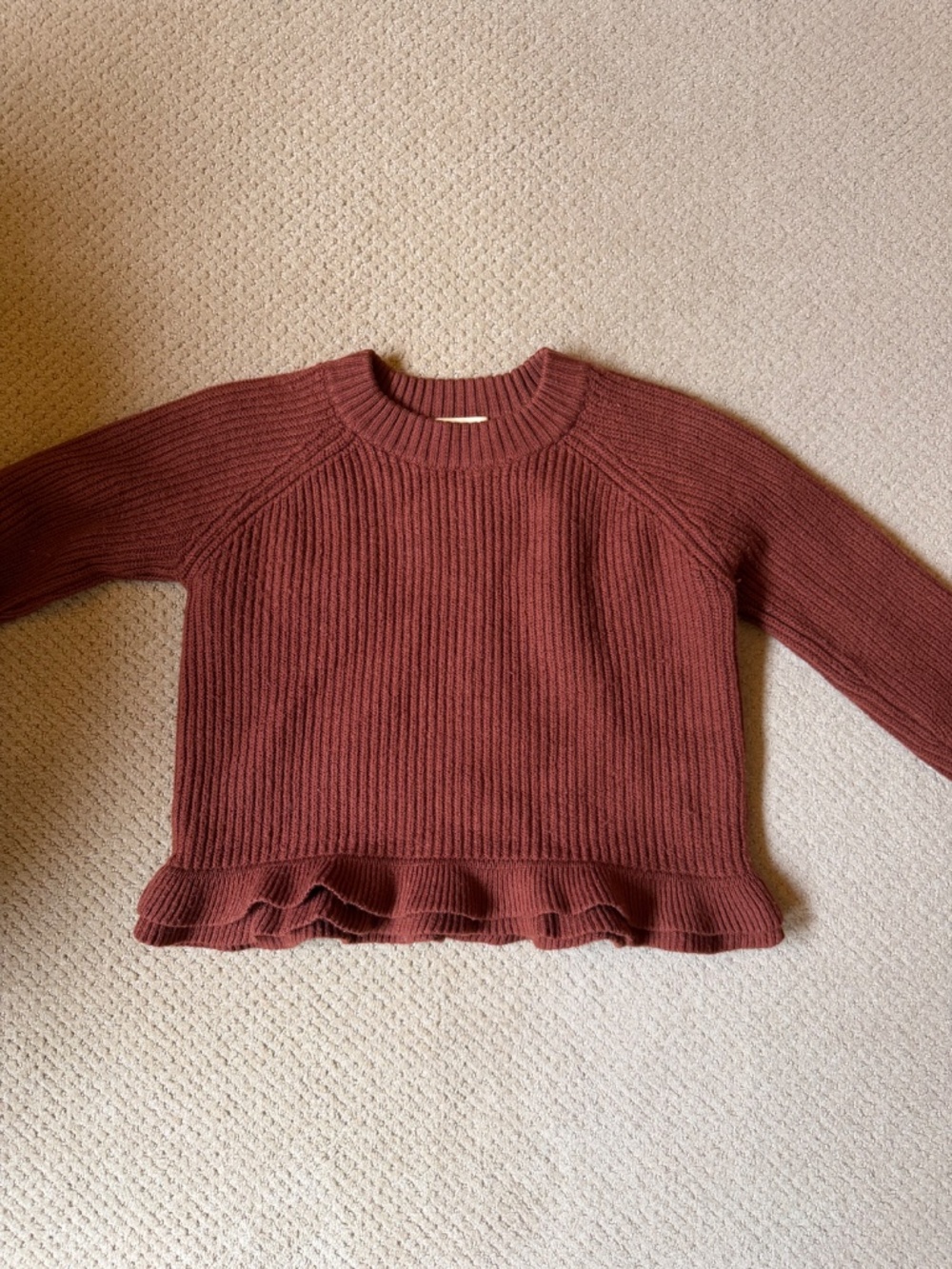 Gingerbread Ruffled Knit Aritzia Sweater - Picture 4 of 5